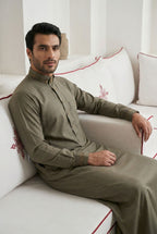 Platinum Khaki Brown Thobe SC11