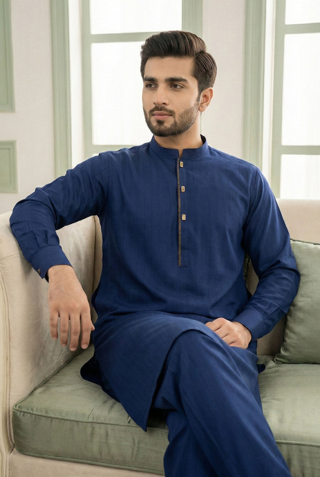 Azure Blue Kurta Pyjama NN07