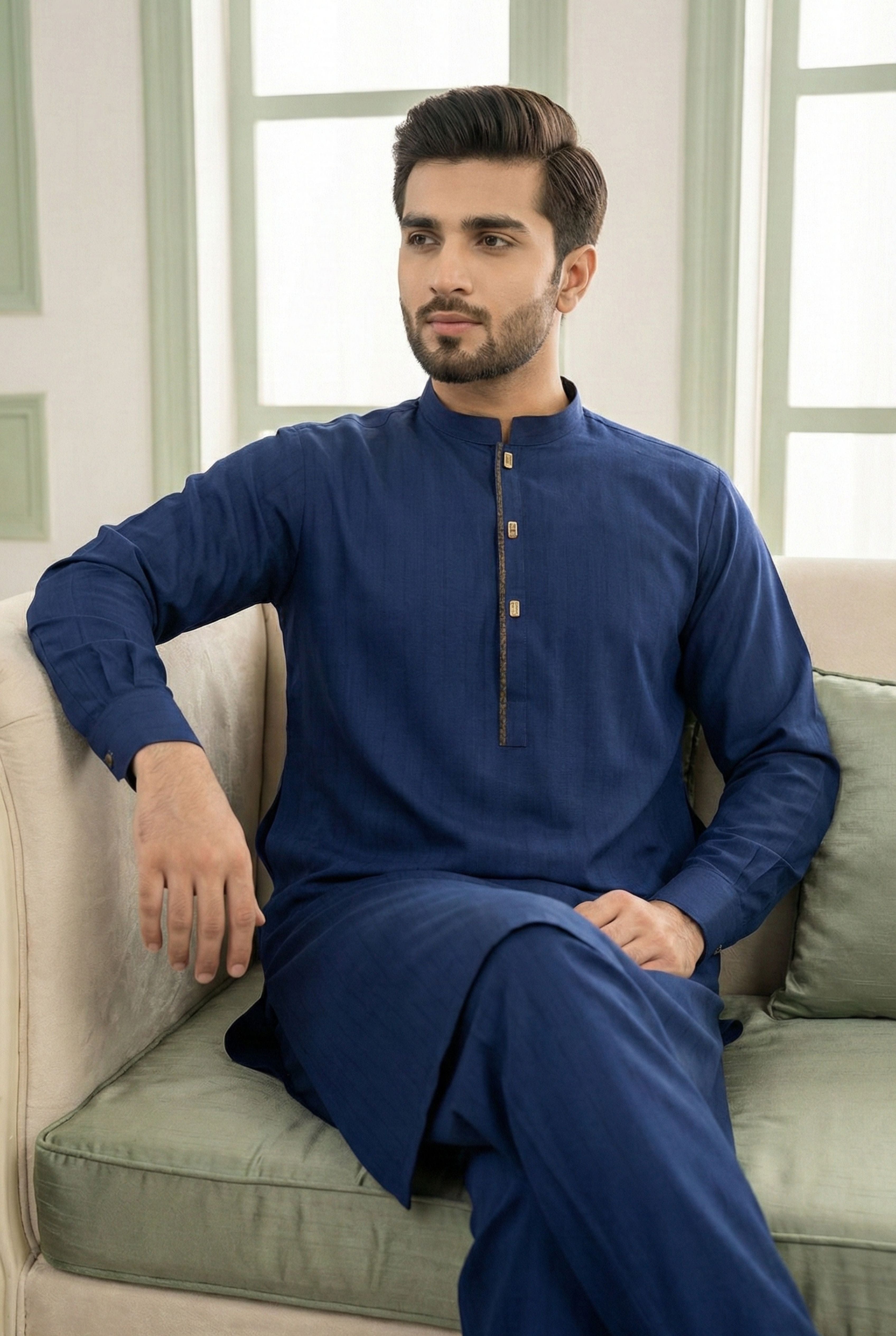 Azure Blue Kurta Pyjama NN07