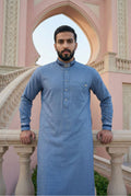 Platinum Denim Blue Thobe SC09
