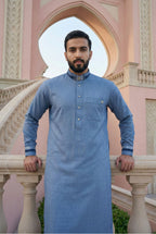Platinum Denim Blue Thobe SC09