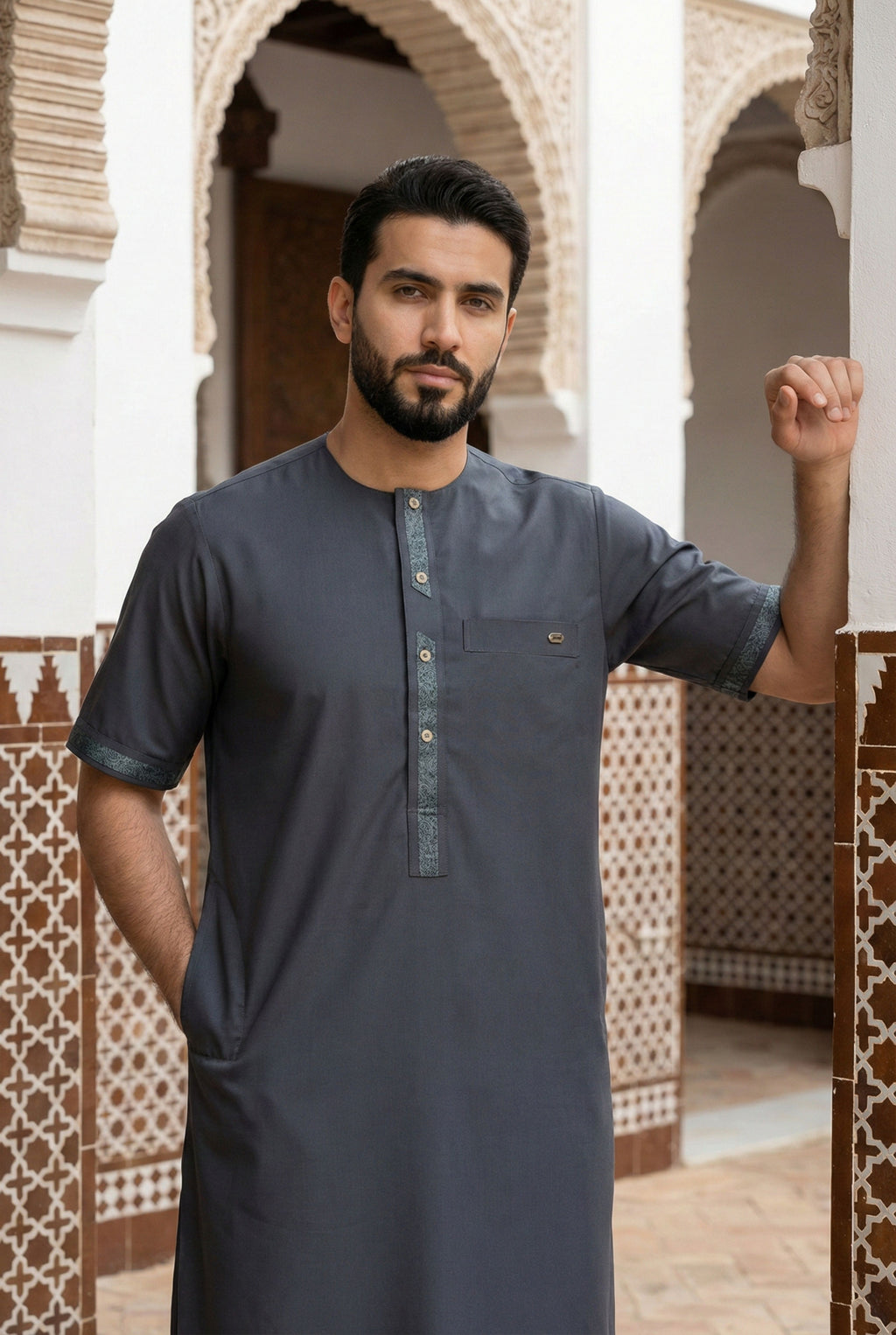 Half Sleeves Grey Thobe NC01