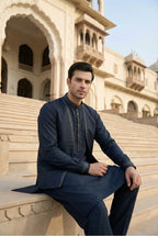 Sage Green Kurta Pyjama with Jacket LL08