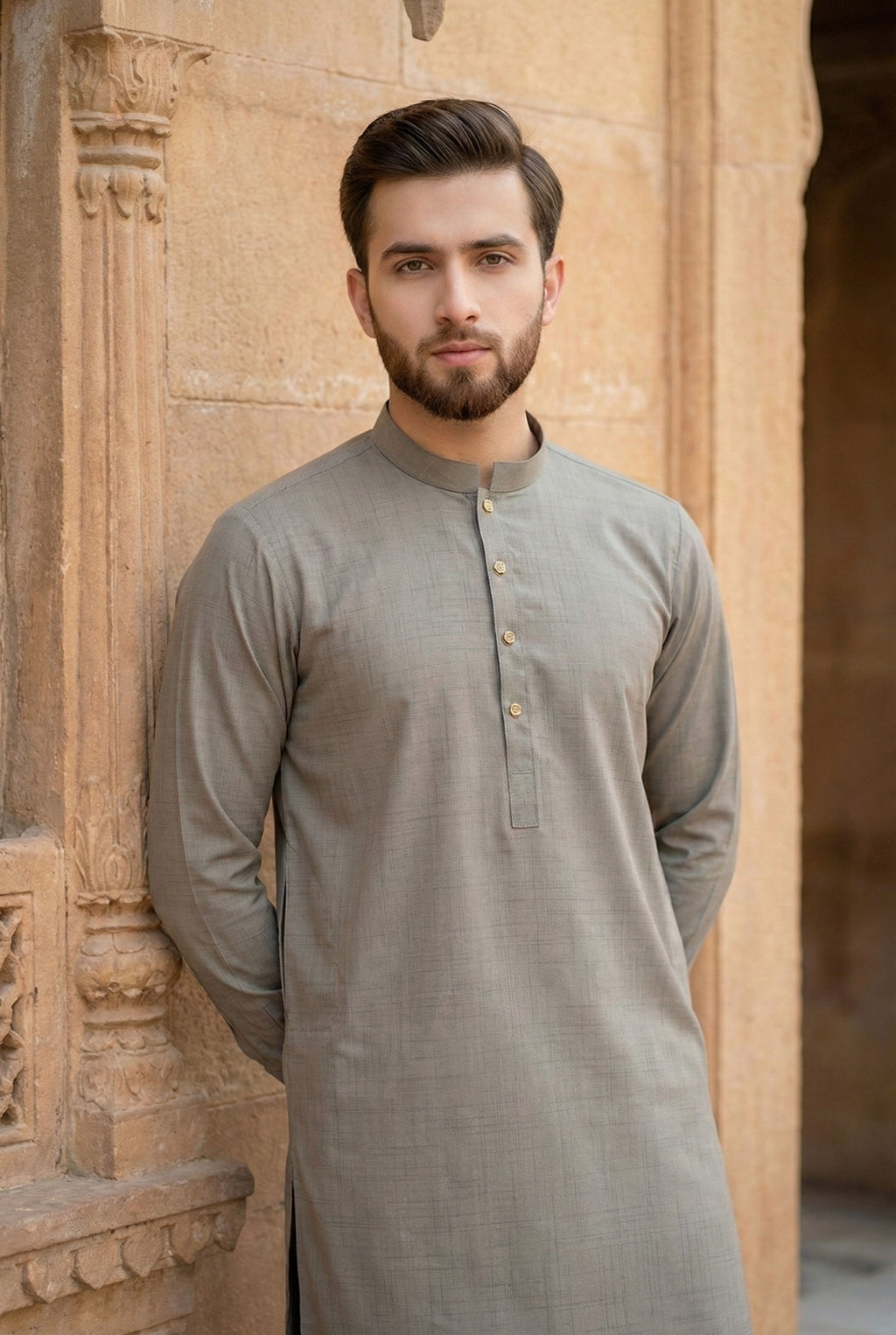 Sage Green Kurta Pyjama NN09