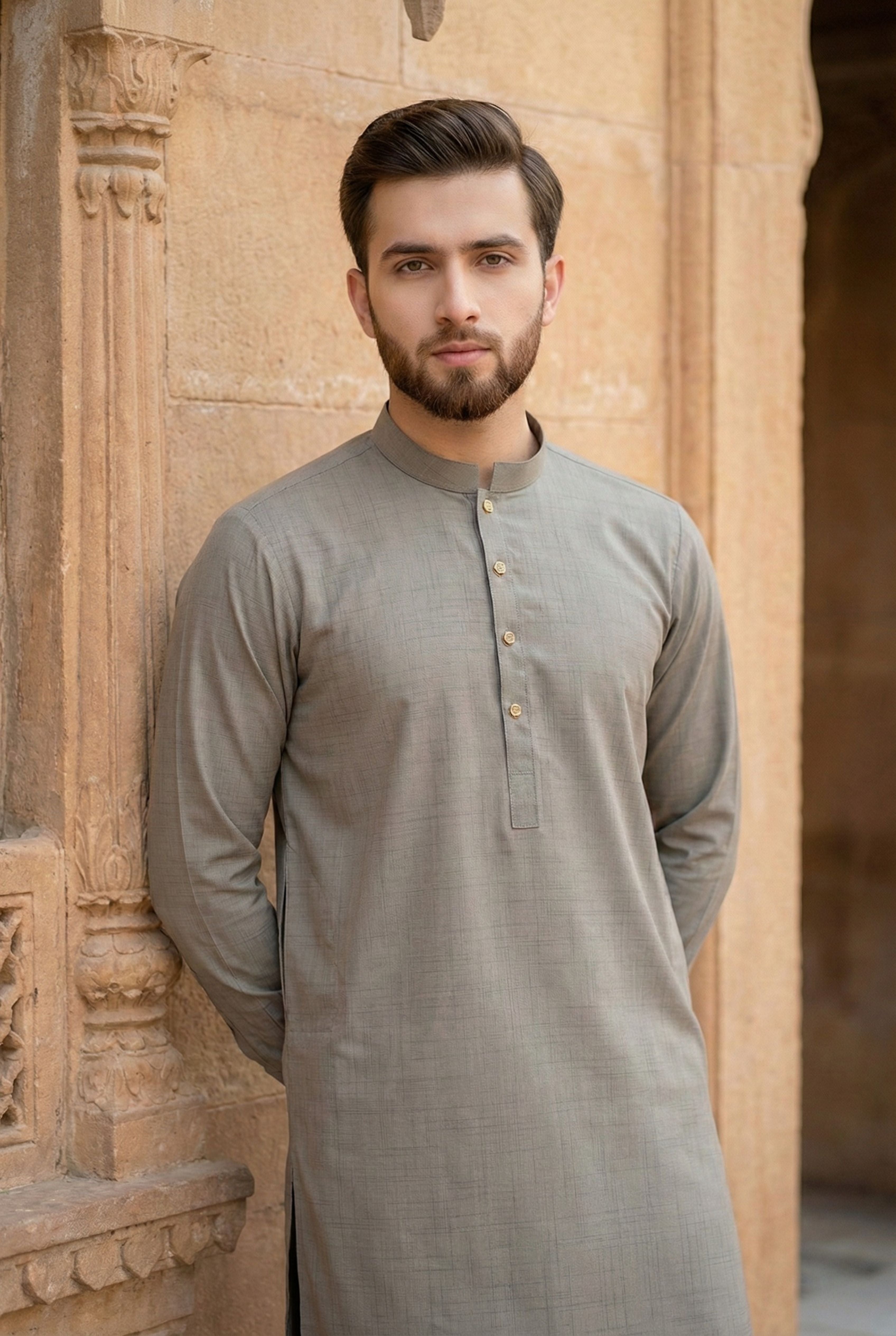 Sage Green Kurta Pyjama NN09