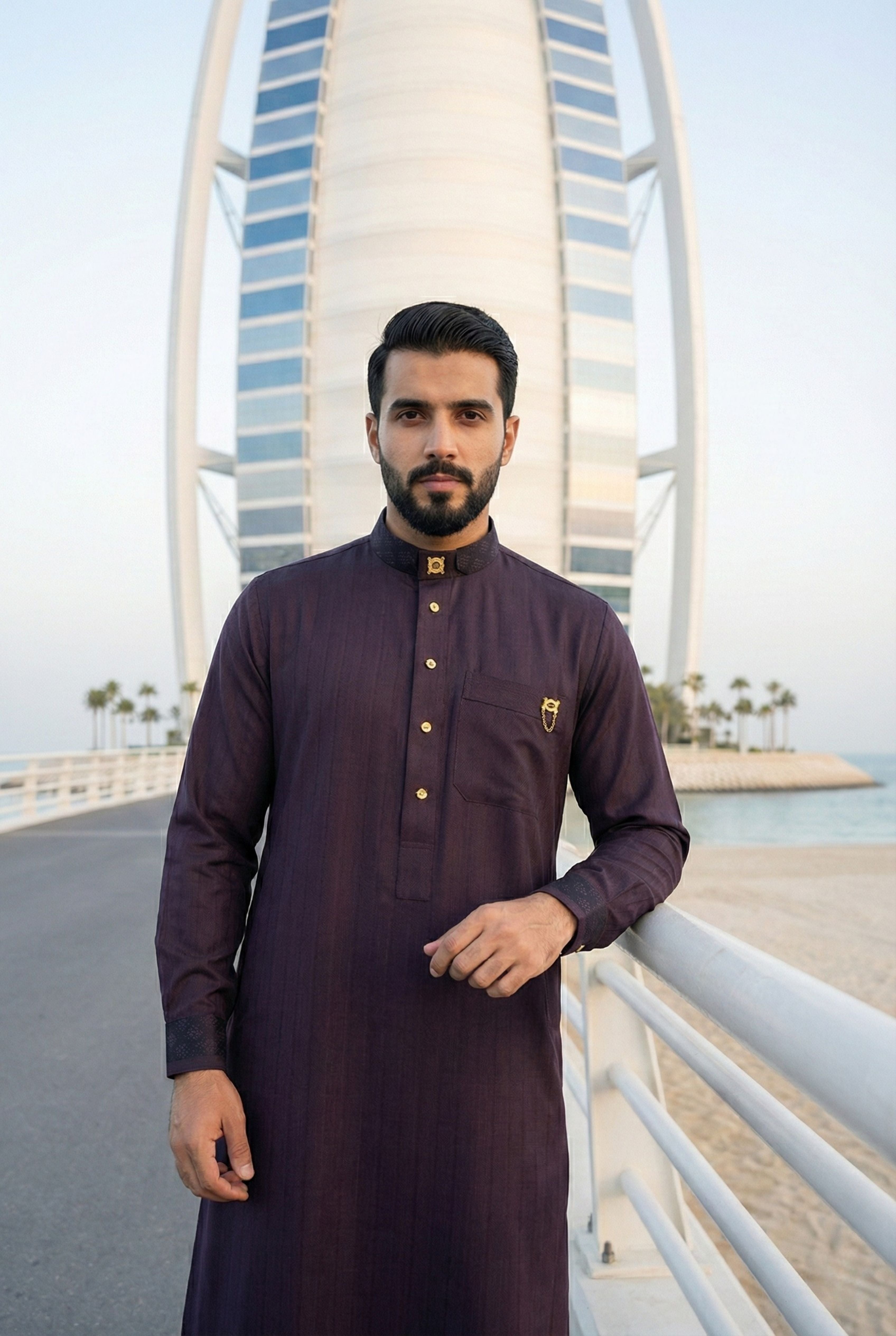 Platinum Dark Maroon Thobe SC05