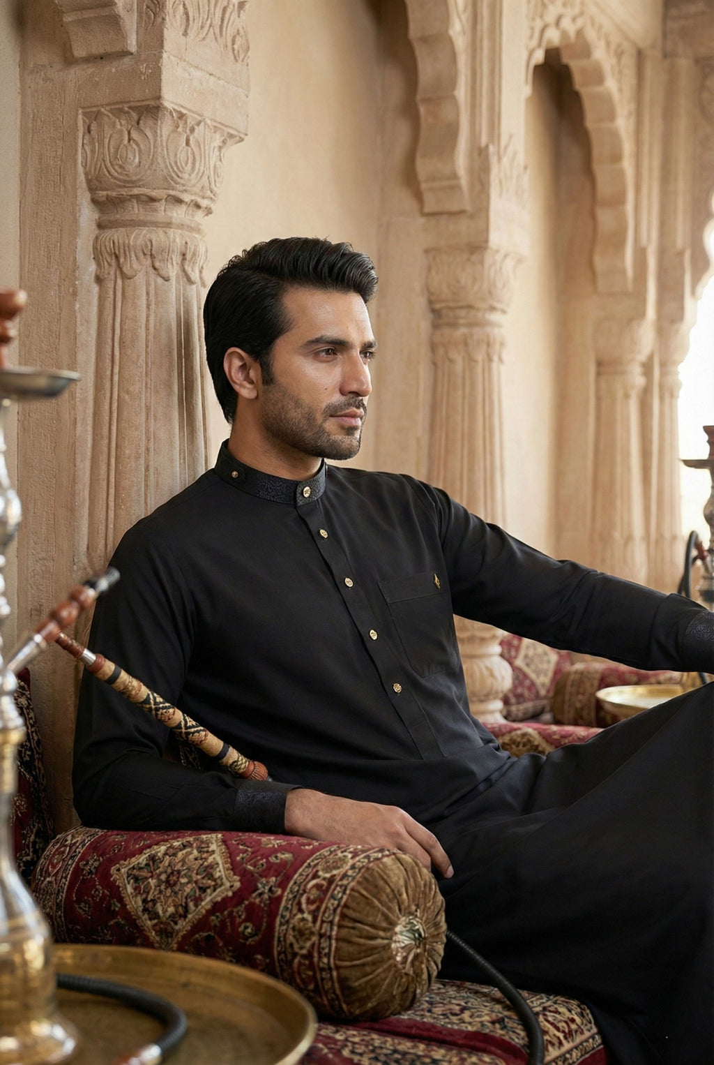 Platinum Onyx Black Thobe SC12