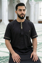 Half Sleeves Black Thobe NC04