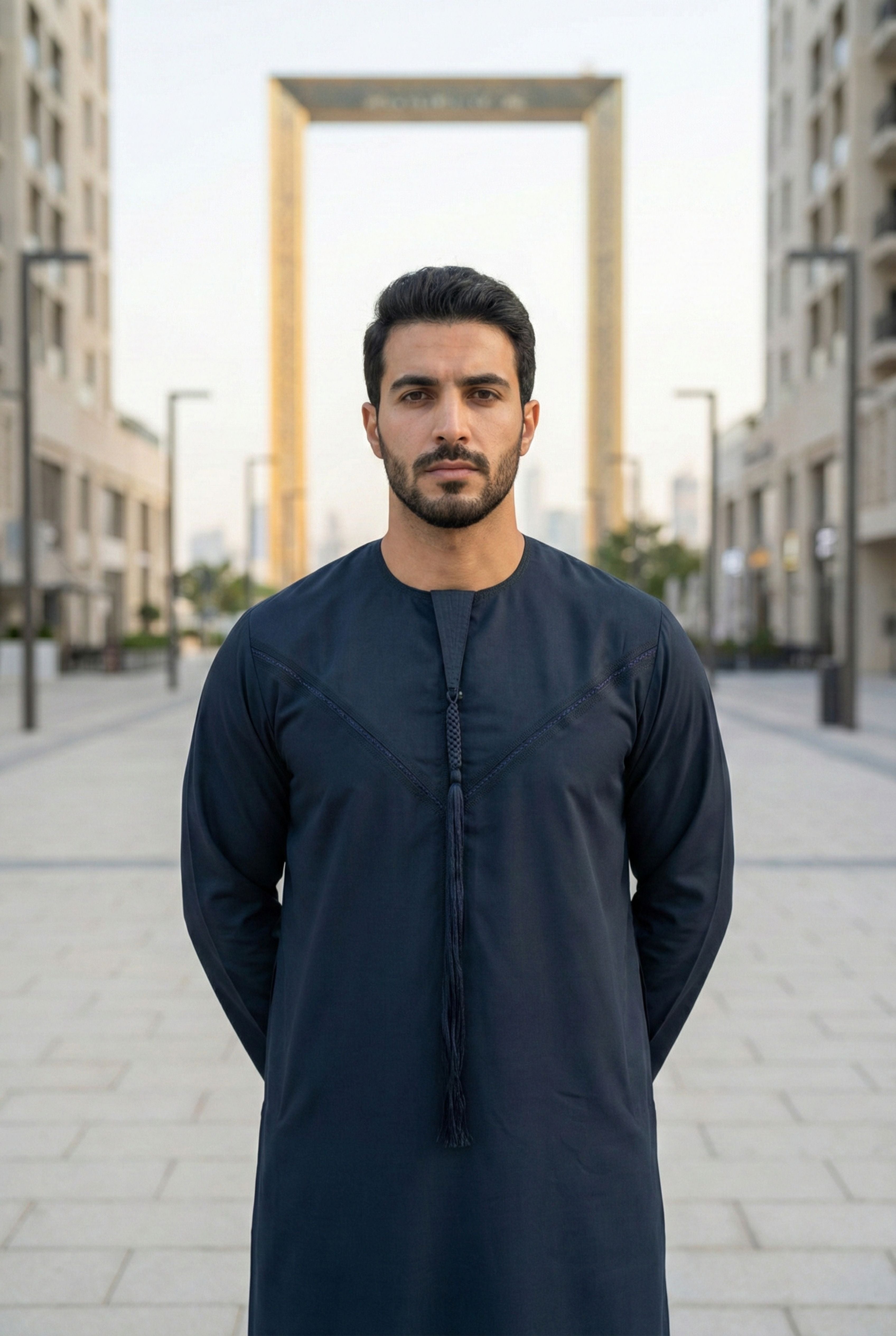 Emirati Emerald Green Pleated Thobe PO03