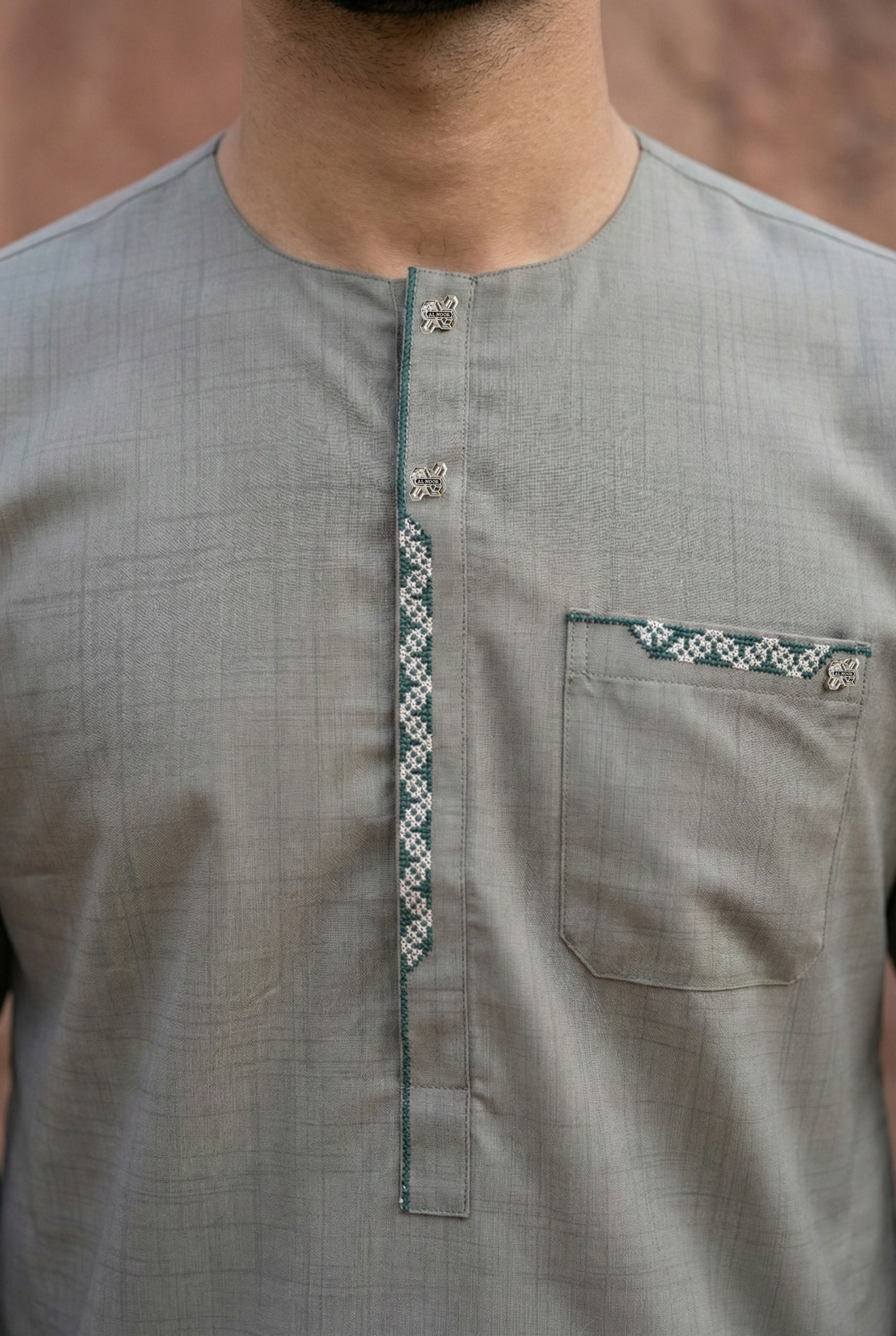 Light Green Embroidered Short Kurta EC07