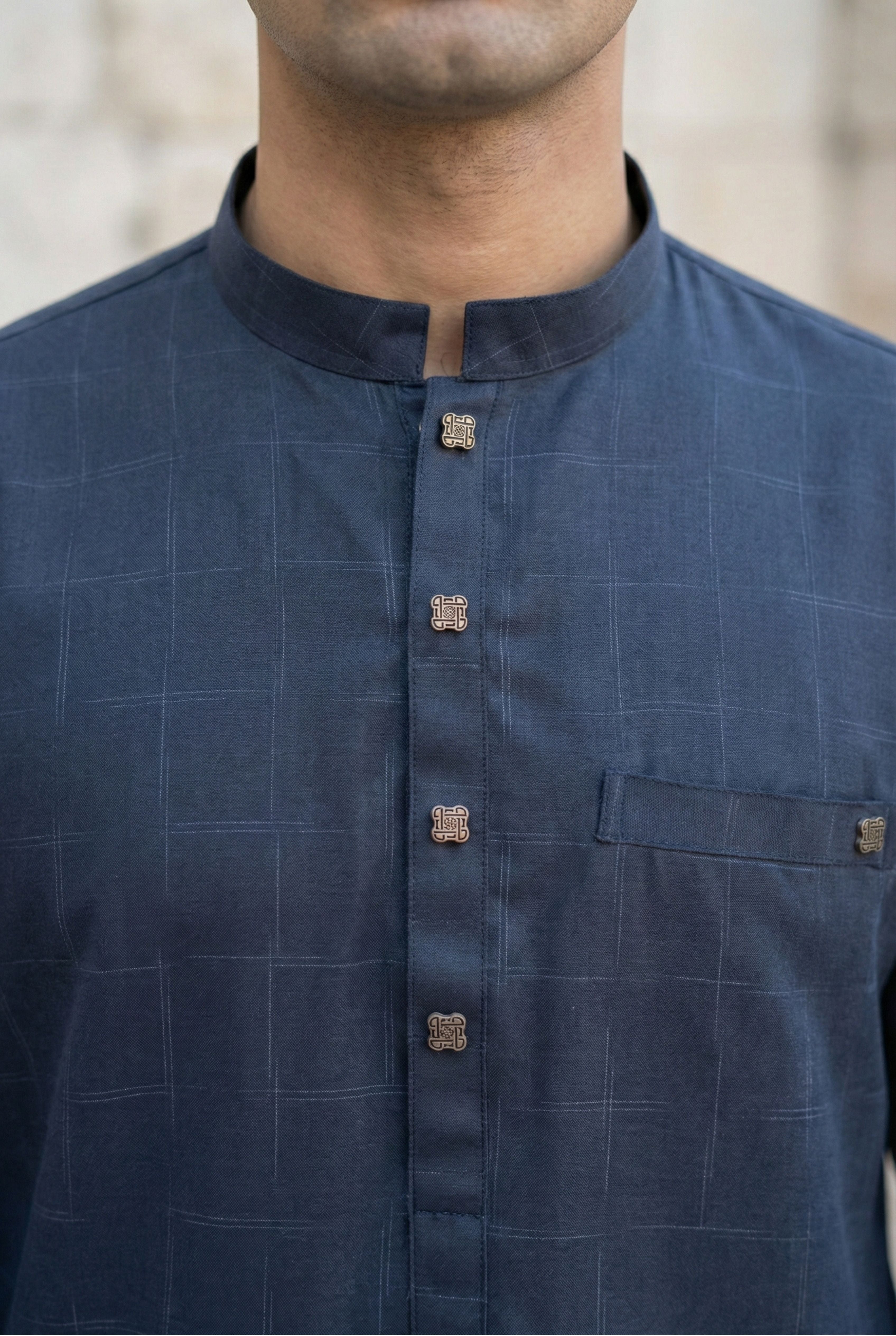 Navy Blue Kurta Pyjama IG15