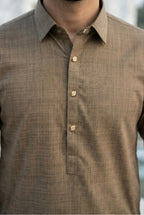 Beige Brown Pathani Shalwar NN03