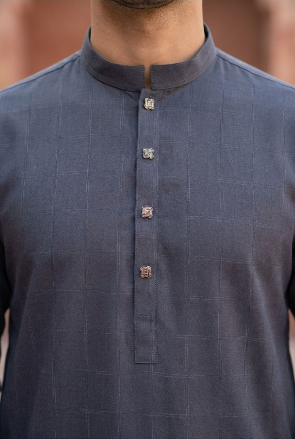 Charcoal Grey Kurta Pyjama IG13