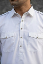 White Pathani Shalwar IG09