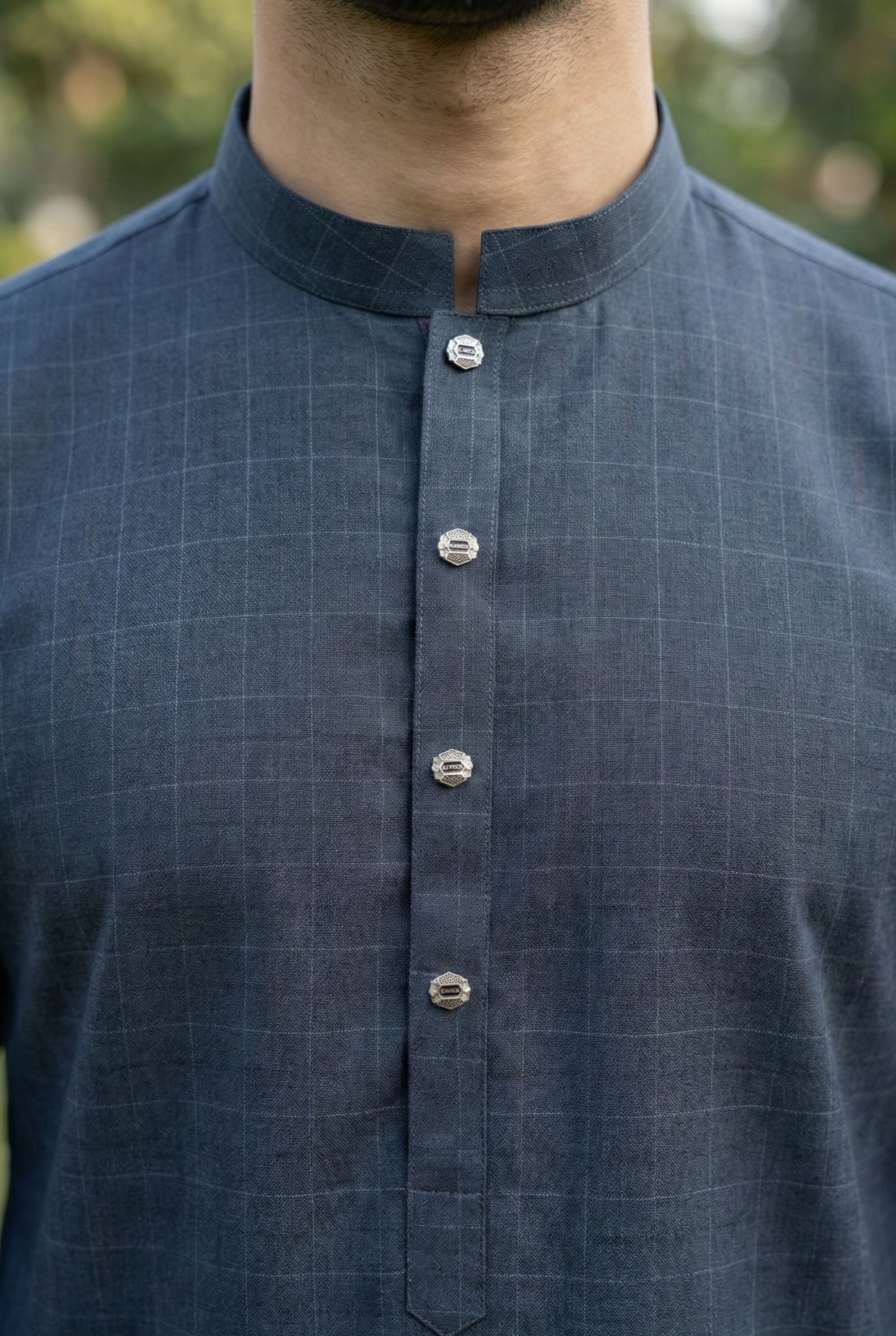 Charcoal Grey Kurta Pyjama IG04