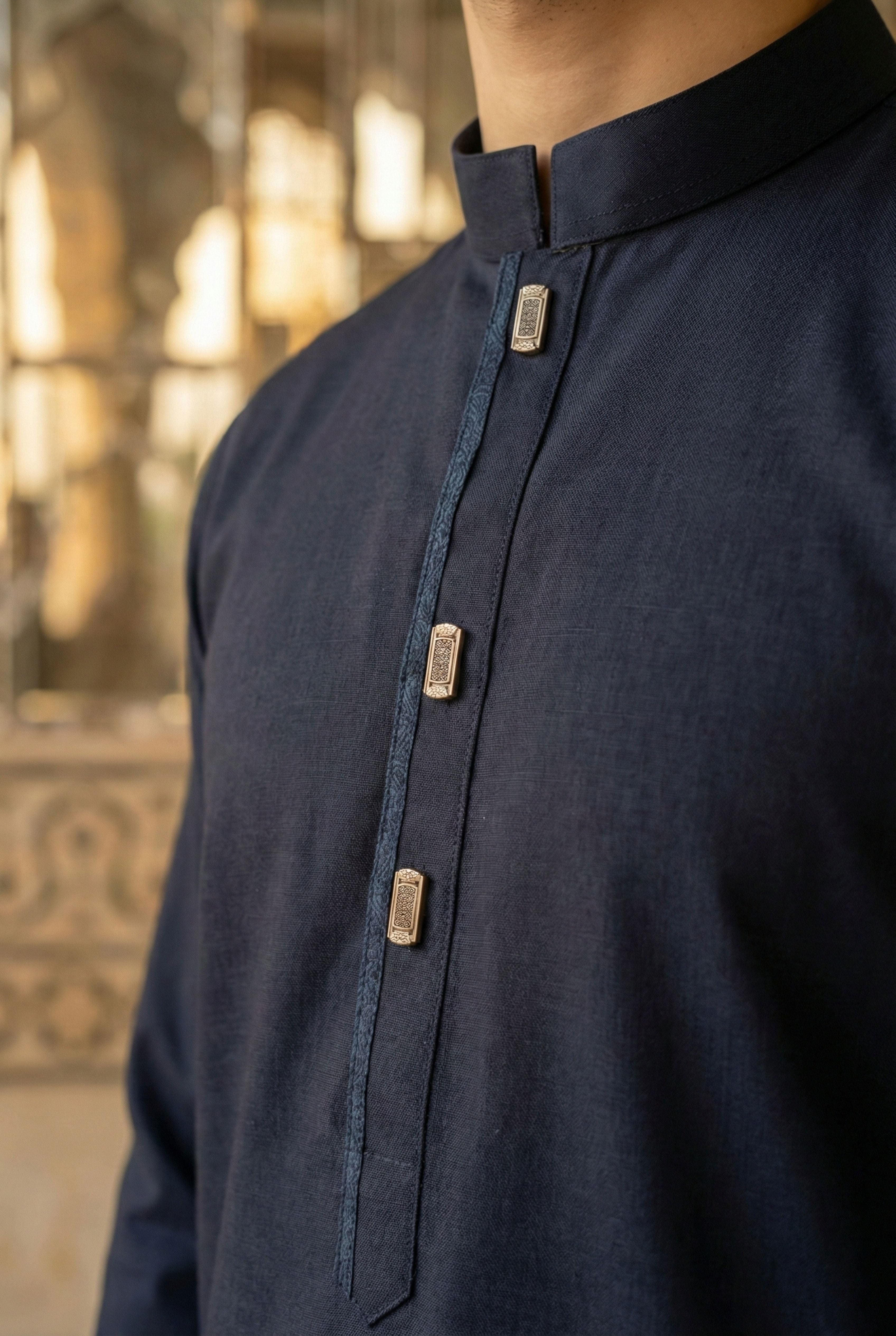 Navy Blue Kurta Pyjama NN08