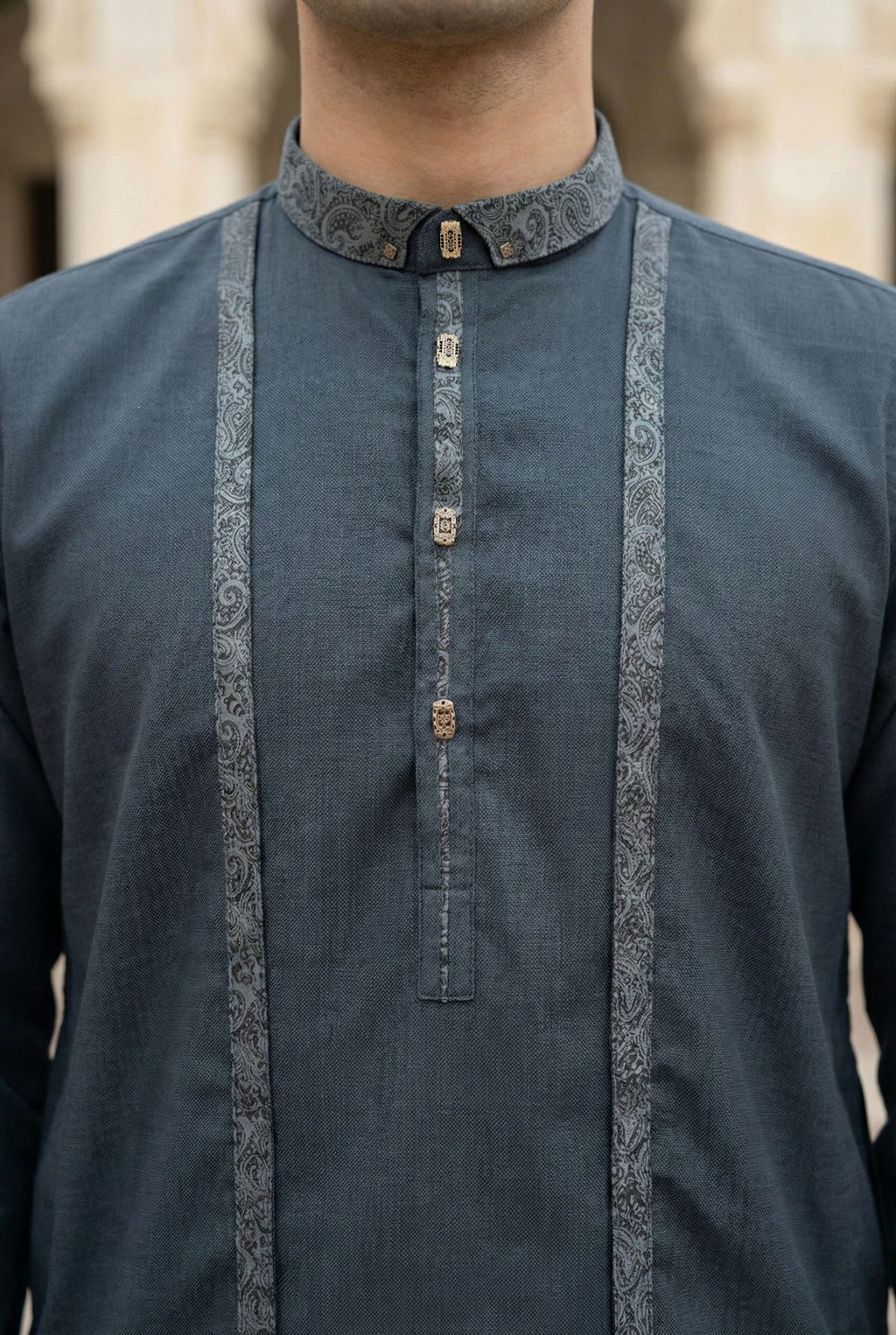 Sage Green Kurta Pyjama with Jacket LL08