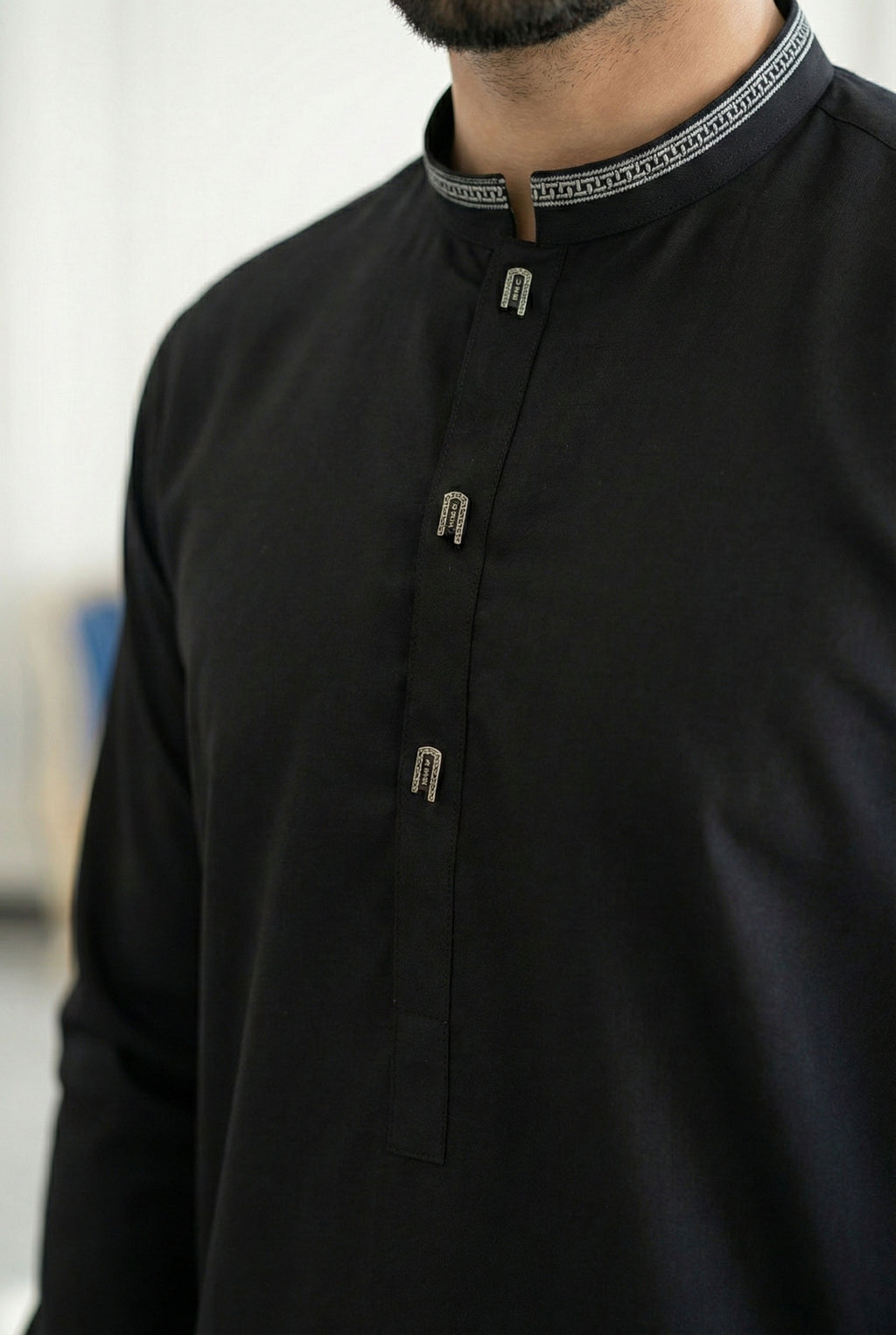 Onxy Black Kurta Pyjama IG05