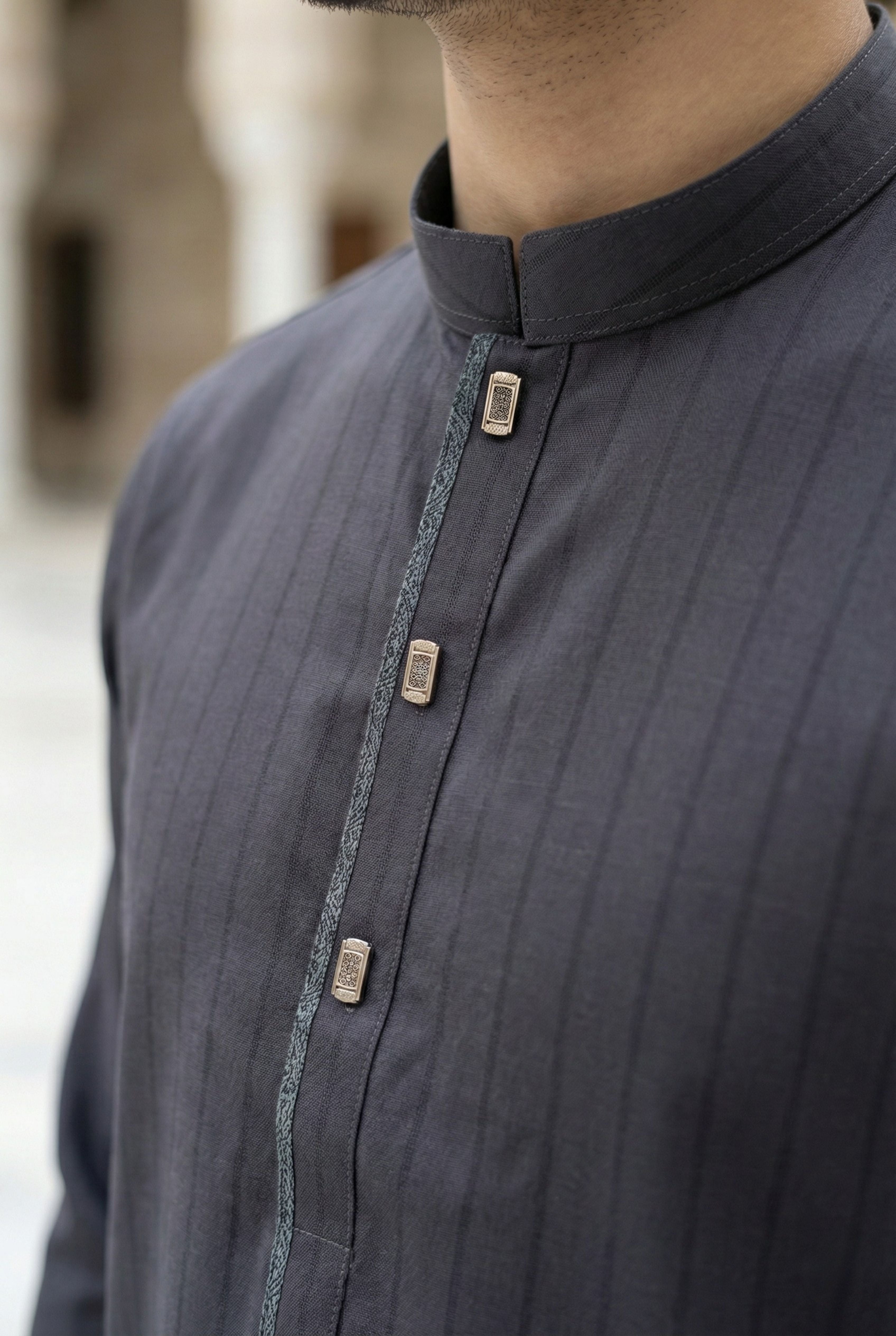 Charcoal Grey  Kurta Pyjama NN05