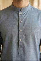 Slate Grey Textured Kurta Pyjama NN11