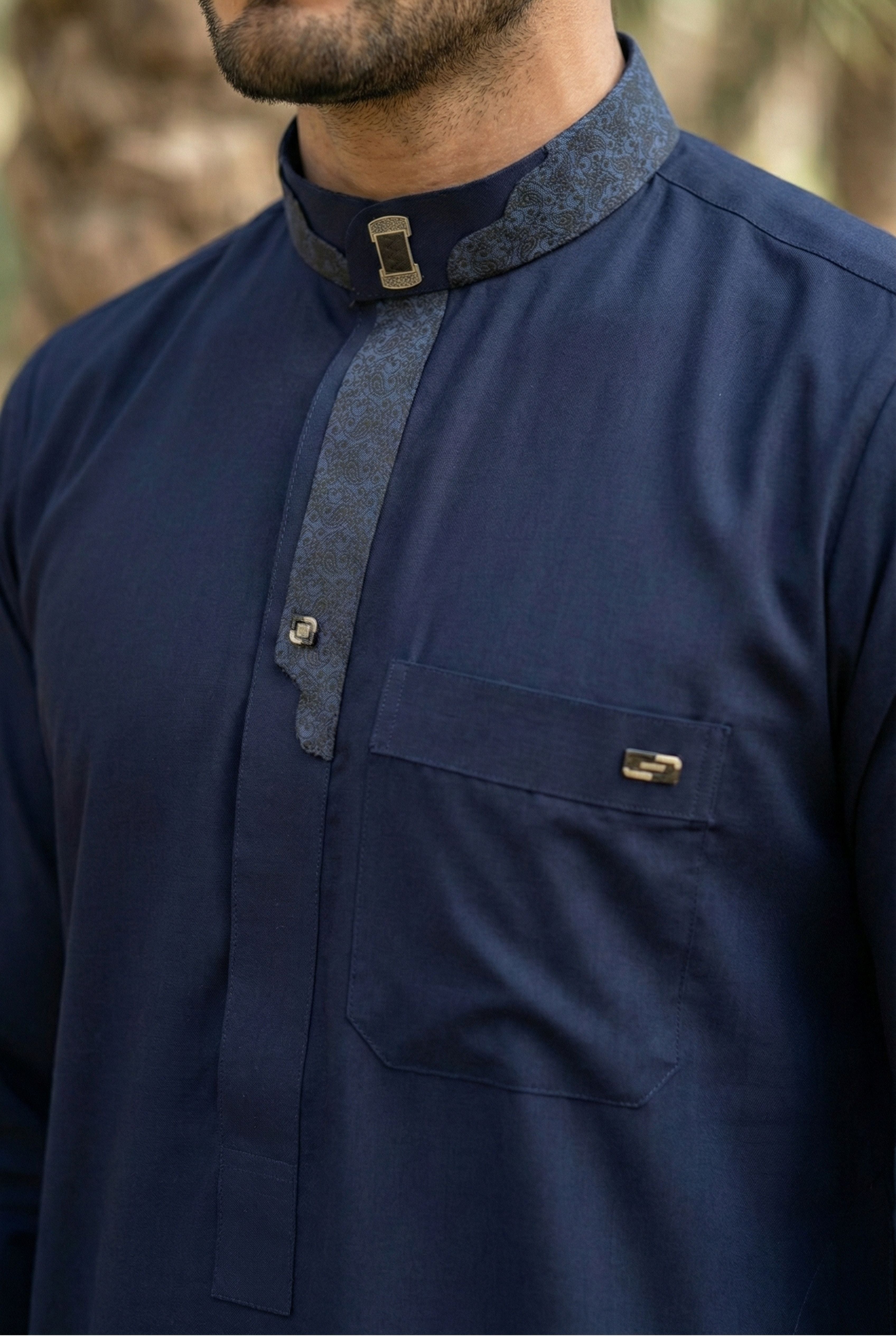 Signature Navy Blue Thobe AC01