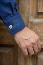 Navy Blue Kurta Pyjama with Jacket LL05
