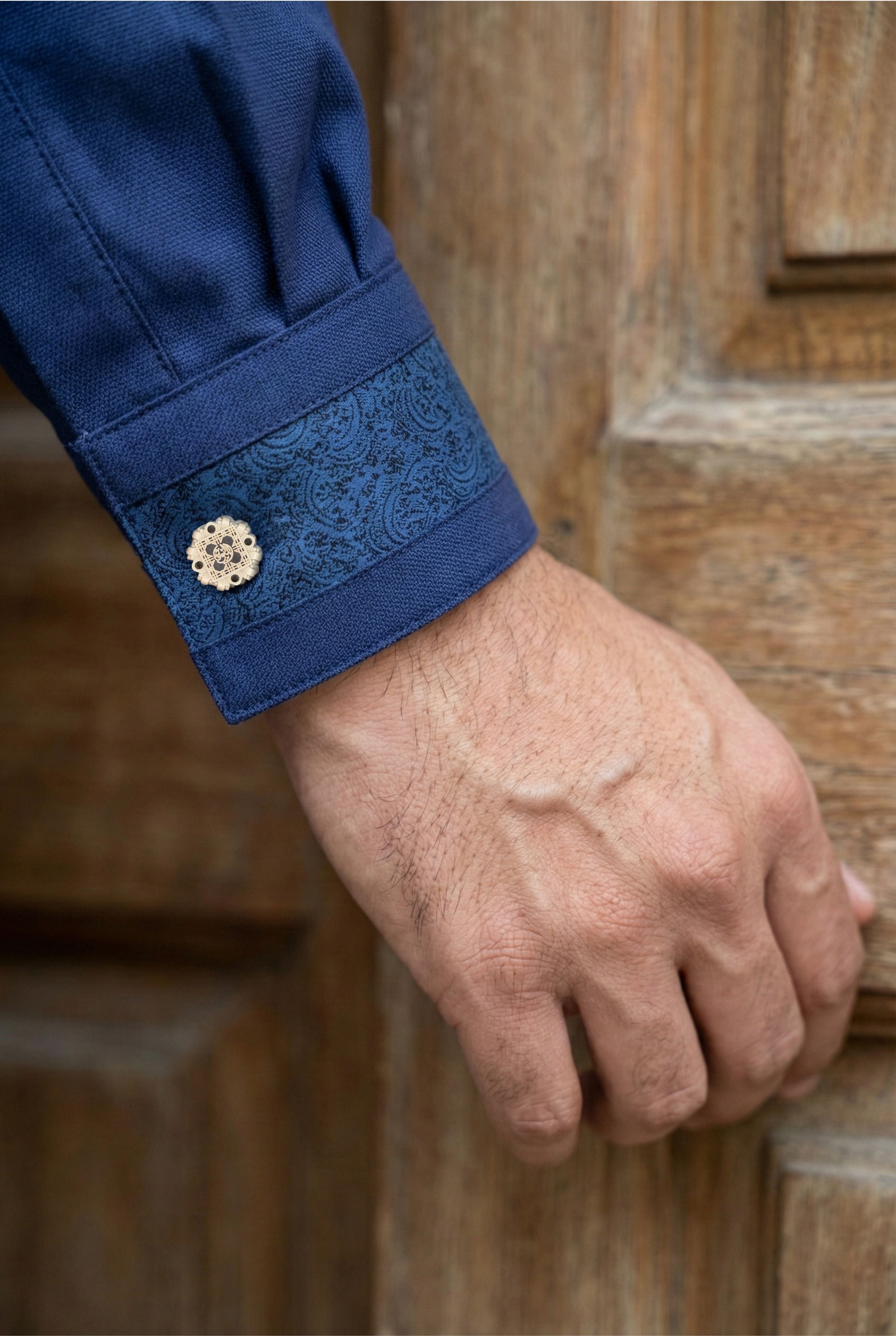 Navy Blue Kurta Pyjama with Jacket LL05