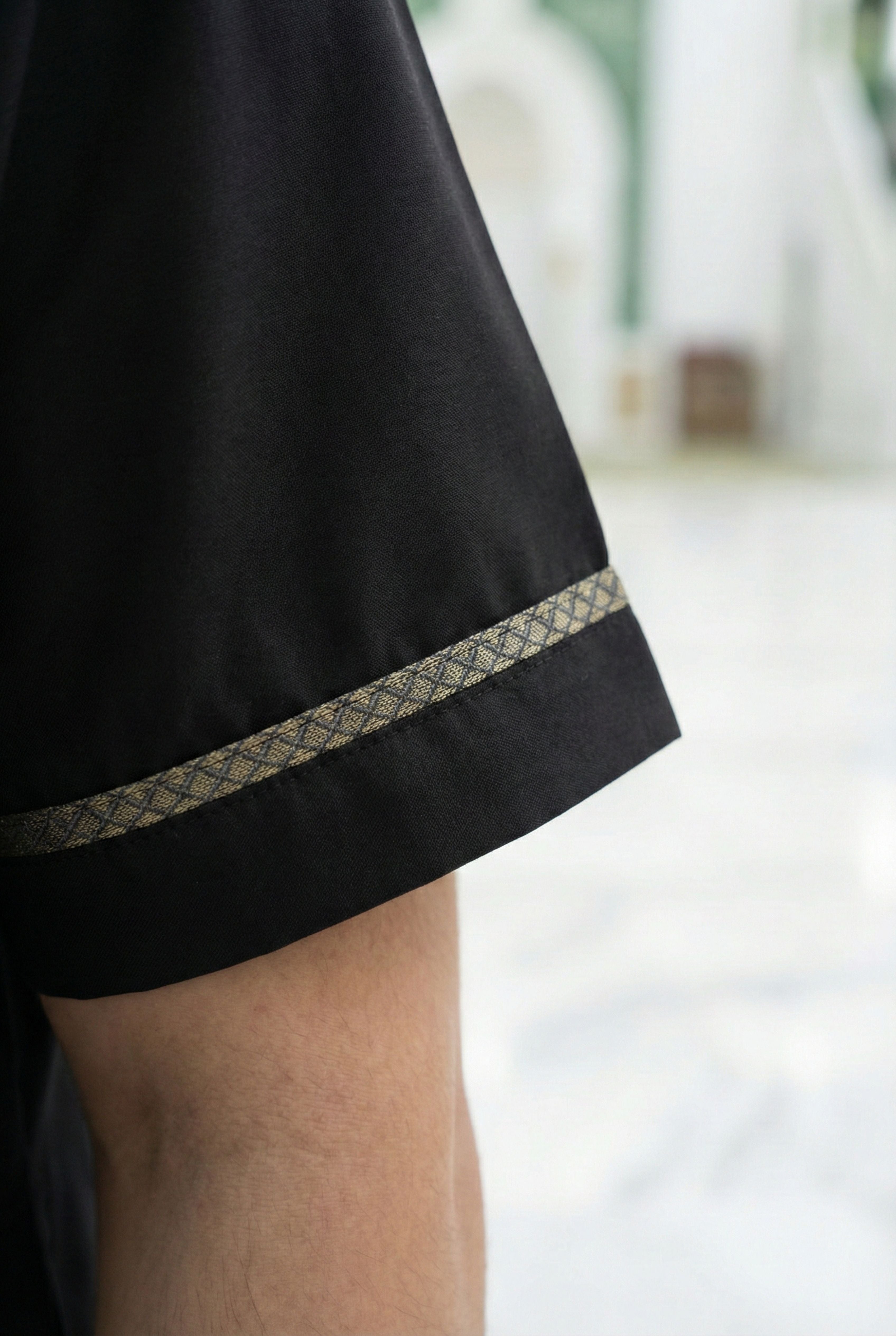 Half Sleeves Black Thobe NC04