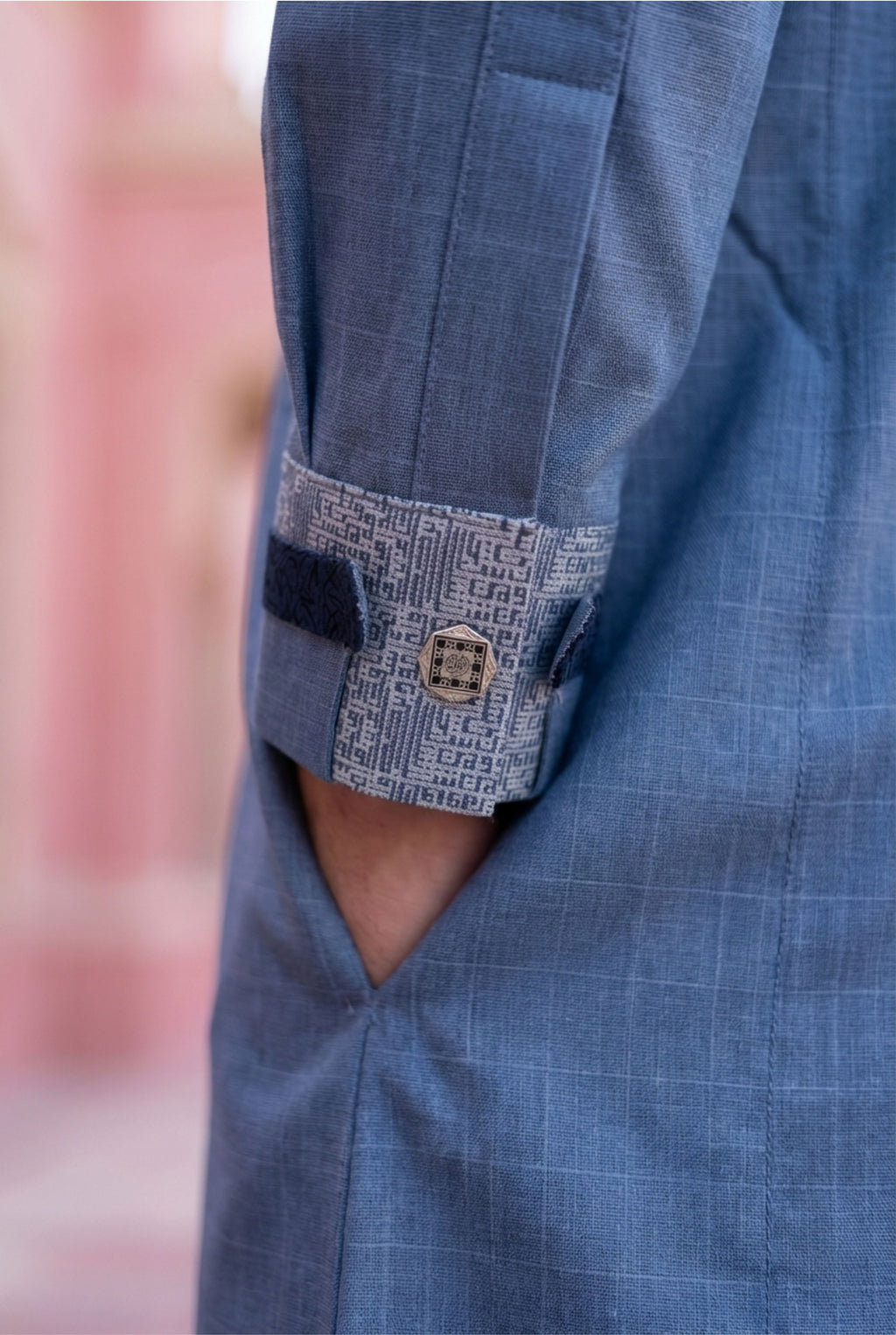 Platinum Denim Blue Thobe SC09