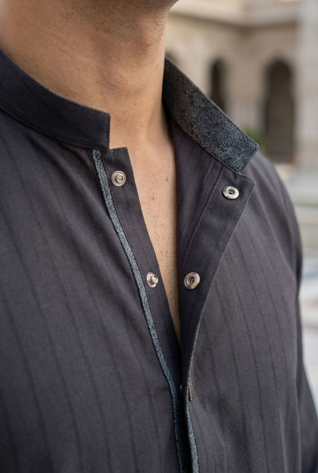 Charcoal Grey  Kurta Pyjama NN05