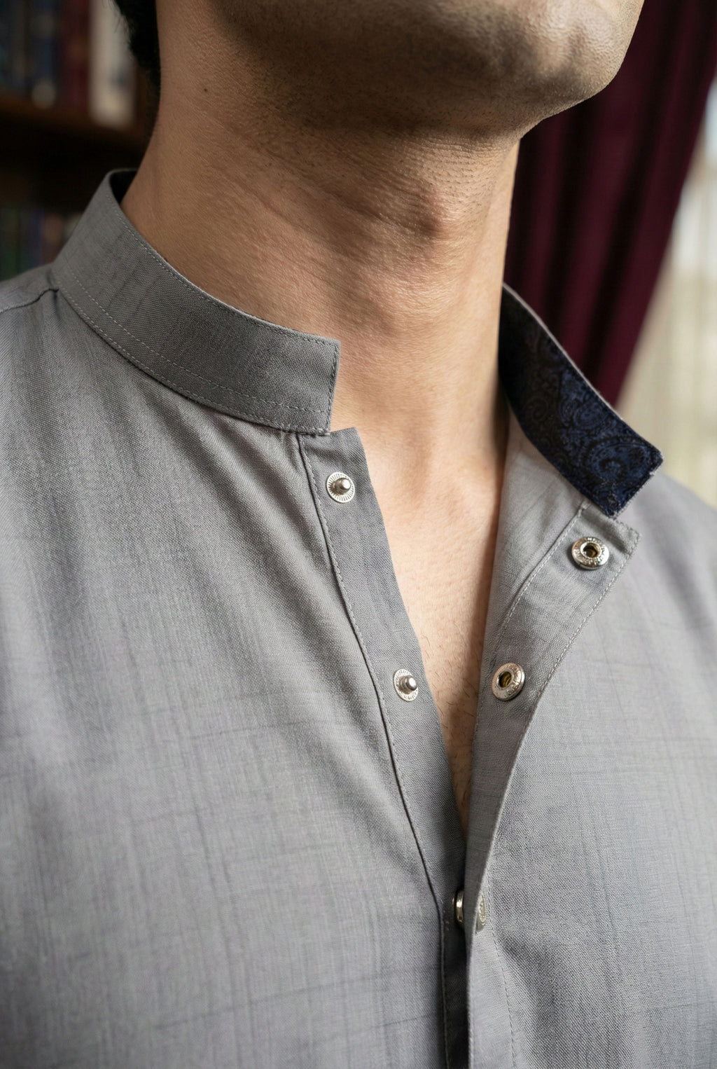 Steel Grey Kurta Pyjama NN12