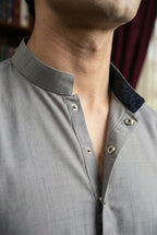 Steel Grey Kurta Pyjama NN12