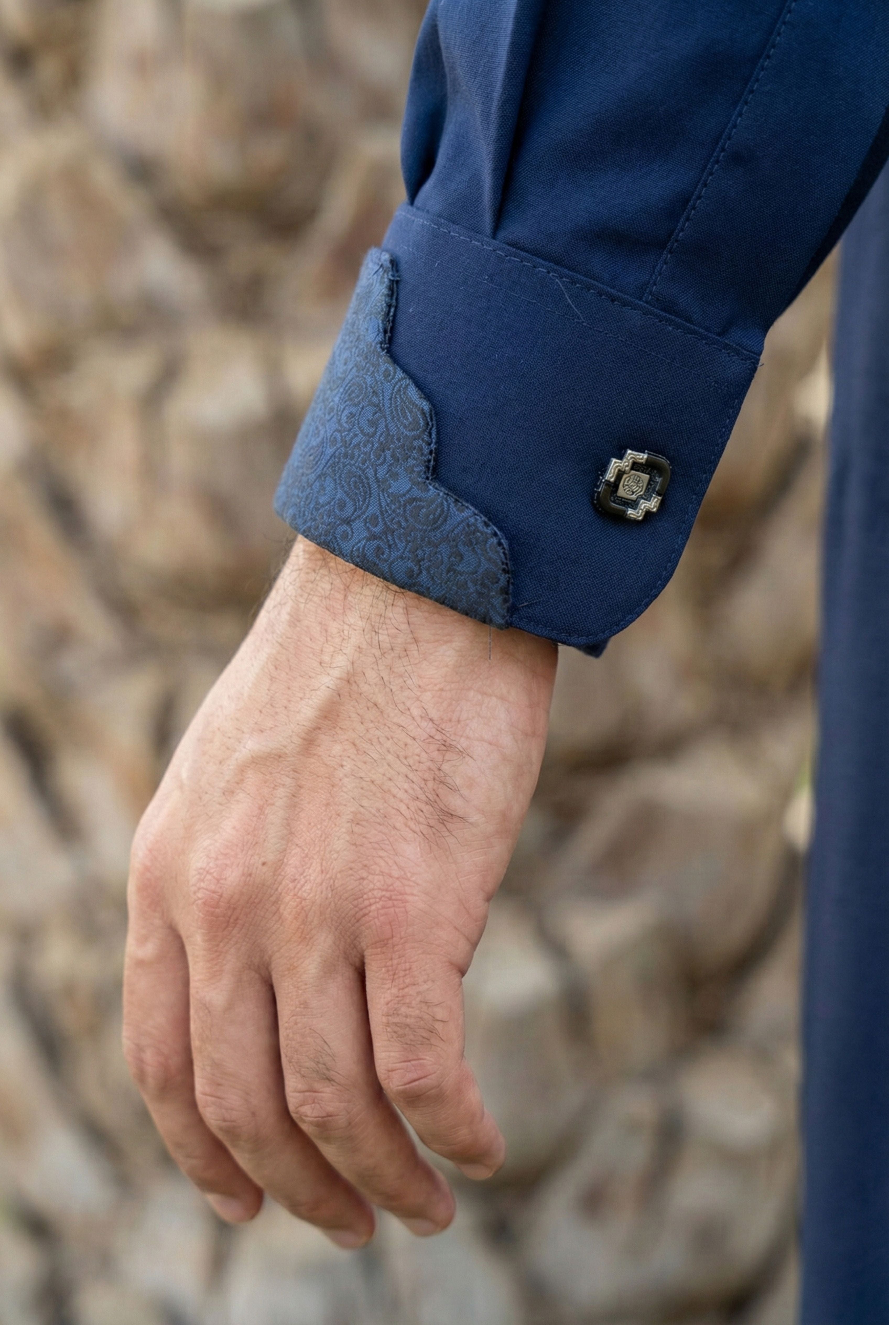 Signature Navy Blue Thobe AC01