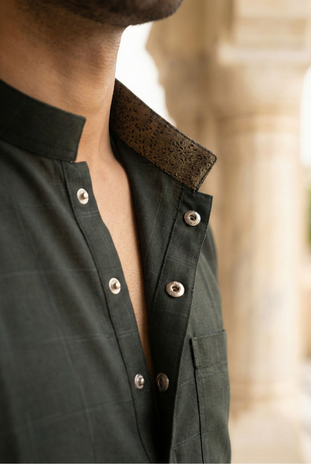 Dark Green Kurta Pyjama IG14
