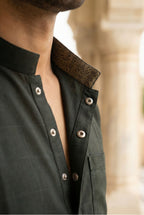 Dark Green Kurta Pyjama IG14