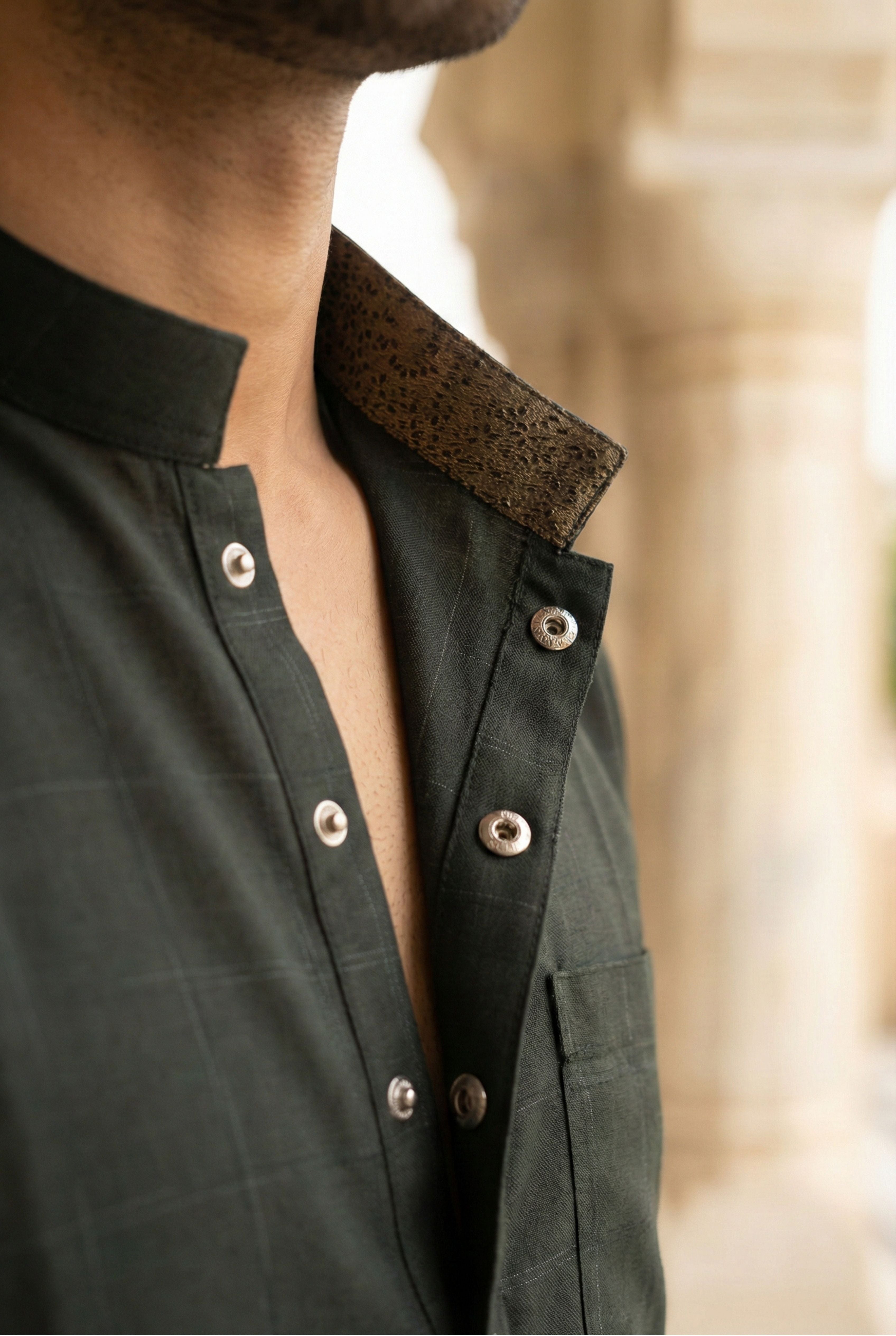 Dark Green Kurta Pyjama IG14