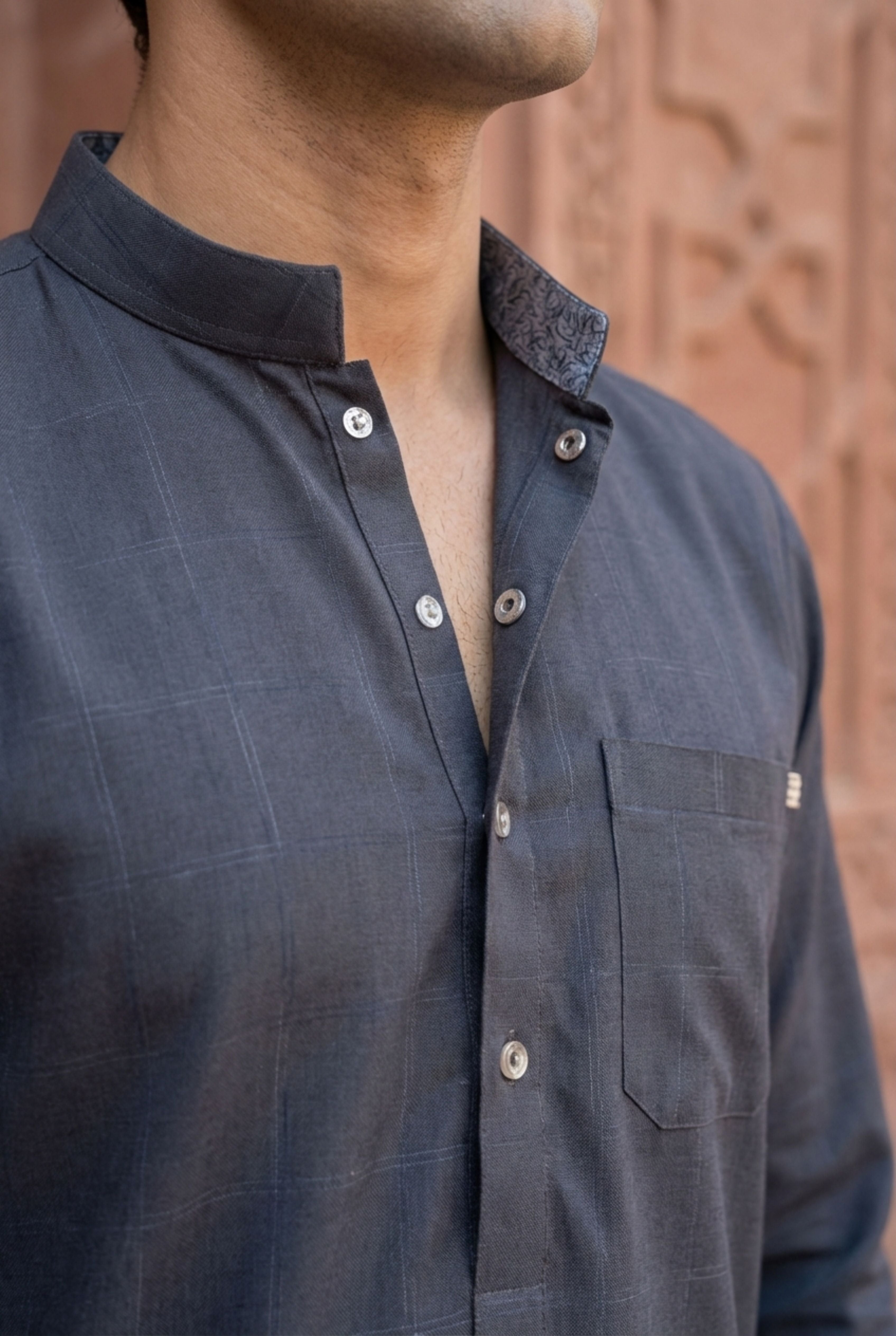 Charcoal Grey Kurta Pyjama IG13