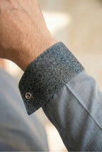 Slate Grey Textured Kurta Pyjama NN11