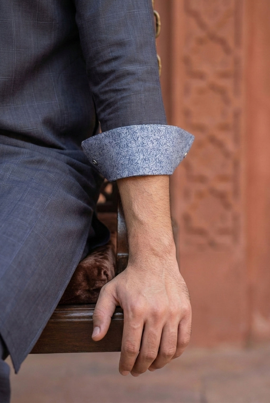 Charcoal Grey Kurta Pyjama IG13